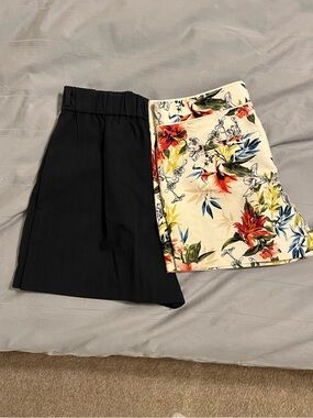 Bundle of two dressy shorts. Navy Uniqlo sz s and WHBM floral sz 6
